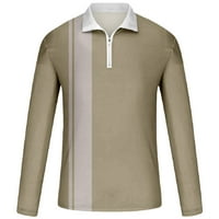 Majice Borniu Muške, majice s dugim rukavima za muškarce, povremeni 3D ispis pulover patentni zatvarač