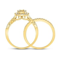 14k žuto zlato baguette Diamond Bridal Wedding Ring Set CTTW