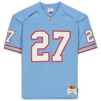 Eddie George Light Blue Houston Oillers Autographing Mitchell & Ness Replica dres