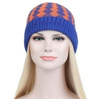 Strunđati zimska pletena kapa toplu vunu kapu modna elastična papa za skijanje