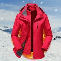 Skijaške jakne za žene plus veličine unise casual sa kapuljačom patentnim zatvaračem zakucana za planinarku