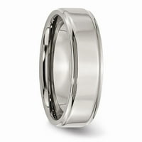Mia Diamonds Titanium rešeni rub Polirano venčano zaručivanje Veličina prstena - 9.5
