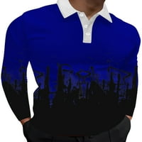 Avamo muška bluza rever vrat Polo majica Dugme Down Thens Men Casual T košulje Golf Pulover Style-CC