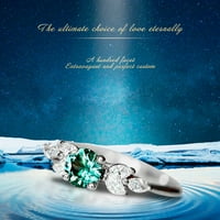 Viadha dame Fashion Silver puni dijamantni prsten Ljubav srca Diamond Wedding prsten poklon prsten 1pc