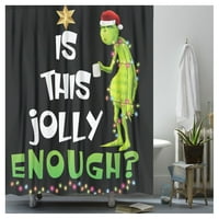 Grinch Božićni ukrasi Je li ovo veselo dovoljno božićna tuš zavjesa, zavjese za kupatilo