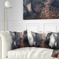 Art DesimanArt 'Jesenja maglovita šumska stabla' Pejzaž izbacio jastuk za fotografiranje u. In. Srednji