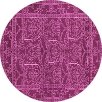 Ahgly Company u zatvorenom okrugli orijentalni ružičasti modernim prostirkama, 8 'runda