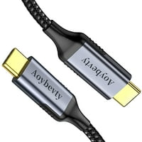 C Kabel 6ft, tip C do tipa C 100W 5A Brzi kabel za punjenje 4K @ 60Hz Video izlaz i 10Gbps Prenos podataka
