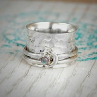 Vintage cirkon mjesec rotirajući prsten dame prsten nakit poklon za žensko rođendan