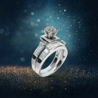 Lroplie za žene djevojke ruže dijamantni prsten, dijamantni prsten za valentinovo, ružičasti prsten,
