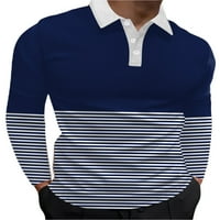 Colisha Men Polo majica rever za bluzu za bluzu Specenirane vrhove Atletski golf dugih rukava s majicama