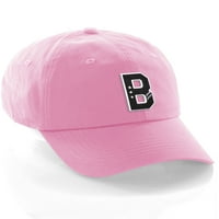 Daxton 3D prilagođeni abeceda AZ Pismo brojevi Početni bejzbol tata šešira - ružičasta, slovo b