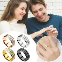 CPTFADH prstenovi za žene Titanium čelik Dvostruki dijamantni prsten Korejski stil modni dijamantni