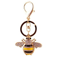 Xinqinghao New Diamond Inlay Lijepa pčela za životinje Lijep ključ lanac torba za automobilski prsten