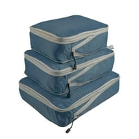 Cleariance Travel Cubes Pakiranje torbe Postavite vodootporne kompresijske torbice za prtljag sa zatvaračem