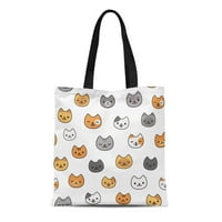 Platnena torba od moguće tote namirnica Trgovinske vrećice Kawaii od slatkih crtanih mačaka različite