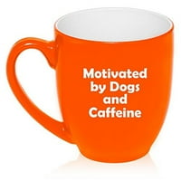 OZ Velika bistro šoljara keramička čaj za čaj za kavu motivirane od pasa i kofeina