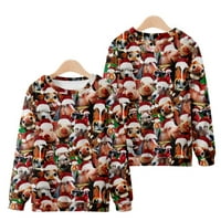 Vivianyo HD zimski kaputi za muškarce Cleariance Muška modna povremena božićna pulover Duks 3D tisak