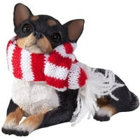 Sandicast Laž Chihuahua sa šal božićnim ornamentom