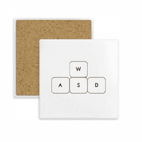 Simbol tastature ASWD kvadratni šalica za šalicu za šalicu od podloška Izulacijski kamen