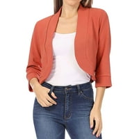 Moderna jakna za žene Casual Cardigan Cardigan Top Solid Color Jacket Malo odijelo