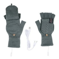 Grijane rukavice Ženske i muške zimske pune i pola prstiju Mitten 5V prijenosna računala za grijanje