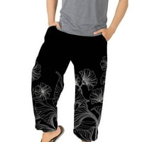 Muške modne hlače Novost grafičke hlače na plaži Labavi fit ravne pantalone za noge Elastične struke