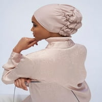 Soft pamučni drepci za glavu Hijab elastična vezati turban muslimanska bonova glava zamotavanje crne