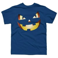 Halloween bundeve zli osmijeh na licu dječaci kraljevski plavi grafički tee - dizajn ljudi xl