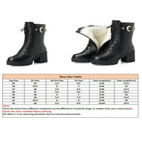 TENMI ženske gotičke platforme modne blok pete borbene čizme punk stil čipke Chunky Heel Mid Calf čizme
