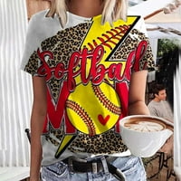Ernkv Ljetni trendi labavi bazični vrhovi za žene zazor bejzbol vrhovi kratkih rukava majice okrugle