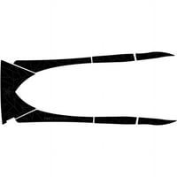 Wake Seadek vučne prostirke za SEA-doo GTI TECH - Crni tamno sivi - fraktalni dizajn