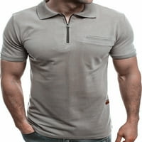 Glonme Muške obične atletske majice Osnovni sportski ljetni vrhovi patentni patentni bluza