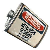 Flask Upozorenje Metalni dizajner na radu Vintage Fun lock znak