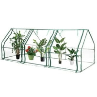 Green vanjski vodootporan prijenosni biljni staklenik sa čistim patentnim prozorima