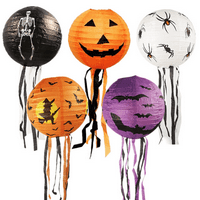 Lfogoods Halloween Dekoracije Papirni lampioni (), viseći padnost pauk skeleta Funter za Halloween Indoor