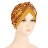 Luiyenes ženski turban šljokica šljokica za kosu za glavu za montažu