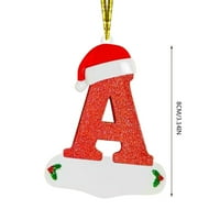 Ornamenti za božićne abecede Abeceda Personalizirani ukrasi Božićni personalizirani kućni dekor, Božićni