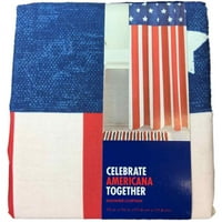 Proslavite Americana Crveno bijelo i plavu tkaninu za zavjese za tuširanje USA Decor