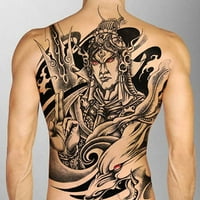 Yun Tattoo naljepnica Vodootporna unise crnog tijela umjetnost pune stražnje privremene naljepnice za