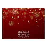 Koaiezne vodootporni crveni božićni placemi za trpezarijski stol sezonski zimski Xmas Snowflakes Holiday