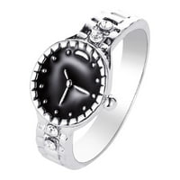 Kreativni Prsten za satove za žene Muškarci Prsten Gledajte Vintage Ring Rođendan Angažovanje vjenčanih