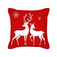 Njspdjh kućna zabava crtani božićni bacanje jastuk za jastuk za božićni odmor ukras kvadratni jastuk