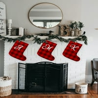 Obiteljski početni božićni čarapa za kamin - Domaći dekor Božićno drvce Poklon za Xmas Party