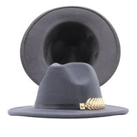 Veki Buckle šešir Panama ženska disketa široki klasični kaiš fedora od vune bejzbol kapice