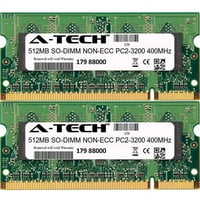 1GB komplet 512MB moduli PC2- 400MHz Non-ECC DDR SO-DIMM laptop 200-pinski memorijski ram