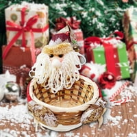 VikakioOze božićni bombonski bombonski košaricu Dekoracija Santa Claus Korpa za pohranu Poklon mali