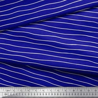 Soimoi plavi pamučni dres tkanini umjetnički valovi apstraktni ispisani tkaninski dvorište široko