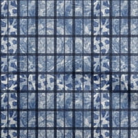 Onuone viskoznog dresa srednje plave tkanine Houndstooth šivaće tkanina od dvorišta otisnuta DIY odjeća