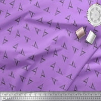 Soimoi ljubičasta modalna satenska tkanina set kvadratnog i skale hardverskih otiska šivaći šipka tkanine